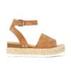 Womens Casual Espadrilles with Trim Flatform Studded Wedge