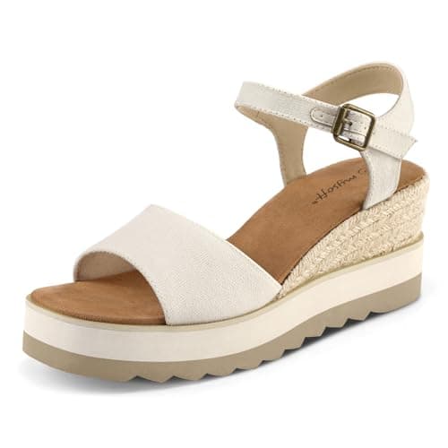 Womens Mysoft Espadrille Wedge Sandals EVA Sole Buckleanych Open Toe
