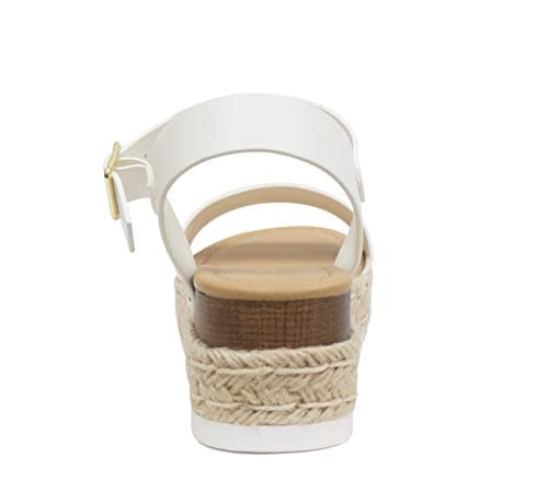 Womens Casual Espadrilles with Trim Flatform Studded Wedge