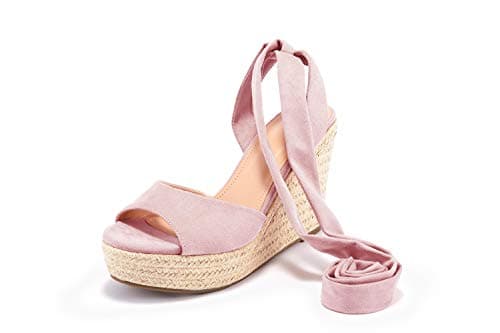 Liyuandian Women's Espadrille Wedges with Ankle Strap Heels