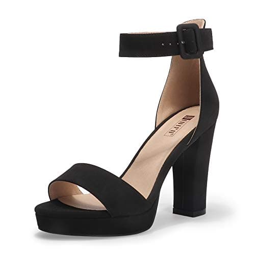 IDIFU Women's Sabrina Platform Heeled Sandals Wedding Party Ankle Strap Shoes