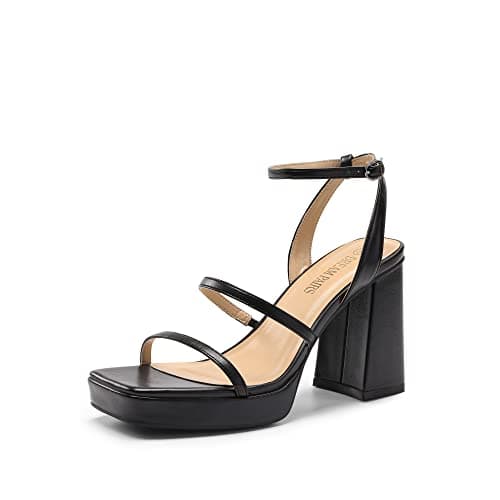 DREAM PAIRS Women's Platform Strappy Heels Sandals