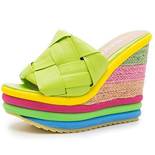 Colorful Espadrille Wedge Sandals for Women