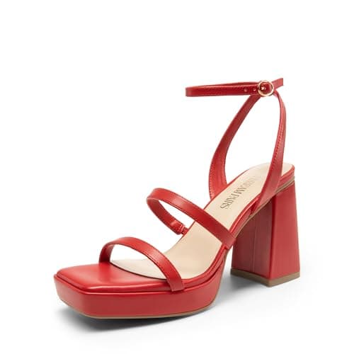 DREAM PAIRS Women's Platform Strappy Heels Sandals