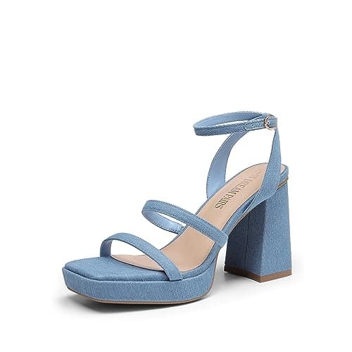 DREAM PAIRS Women's Platform Strappy Heels Sandals