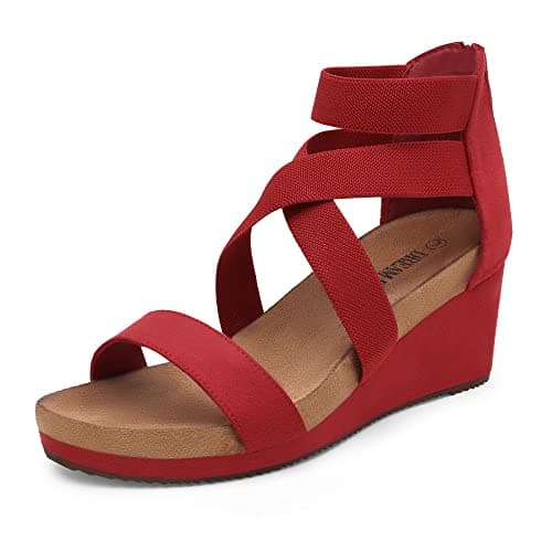 DREAM PAIRS Women's Platform Wedge Sandals
