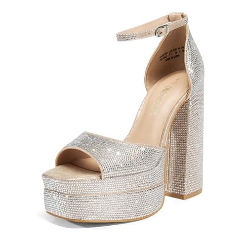 Dream Pairs Chunky Block Platform Heels for Women-Ankle Strap Open Square Toe Sandals