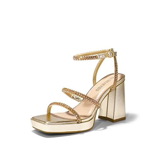 DREAM PAIRS Women's Platform Strappy Heels Sandals