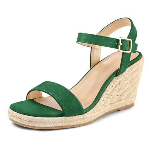 mysoft Women's Platform Espadrille Wedge SandalsCasual Summer Ankle Strap