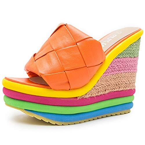 Colorful Espadrille Wedge Sandals for Women