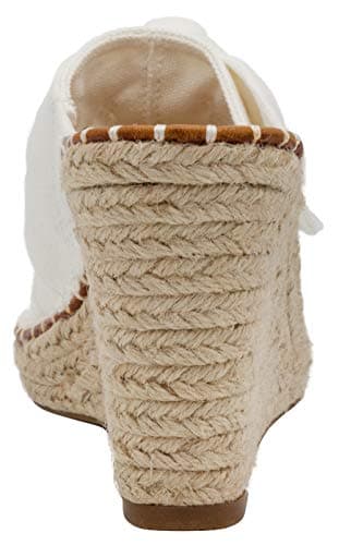 Womens LONDON FOG Heidi Espadrille Wedge Sandals with Bow Detail