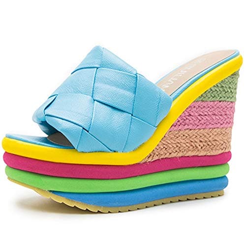 Colorful Espadrille Wedge Sandals for Women
