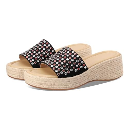 Enttgo Women's Woven Platform Wedge Sandals