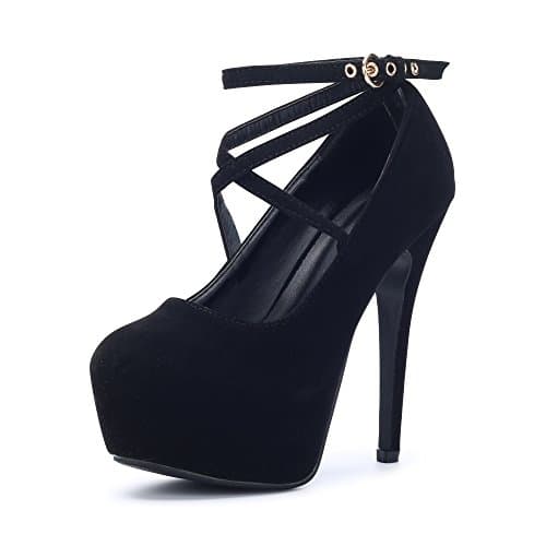 OCHENTA Women's Ankle Strap Platform High Heels Party Pumps