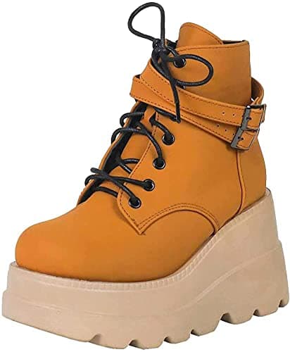 Refined and simplified title: Holographic Lace-Up Ankle Boots with Studded Buckle Detail for Women