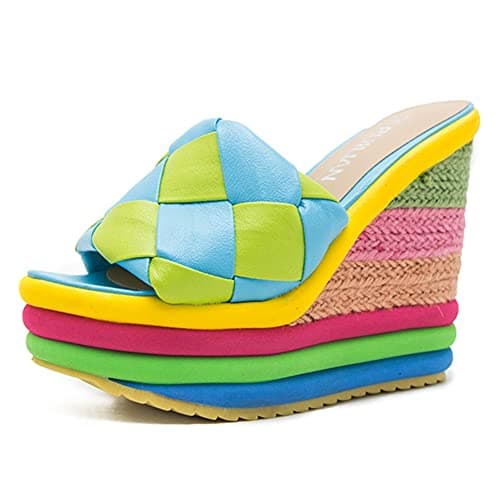 Colorful Espadrille Wedge Sandals for Women