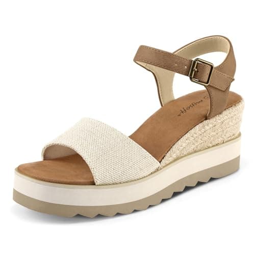 Womens Mysoft Espadrille Wedge Sandals EVA Sole Buckleanych Open Toe