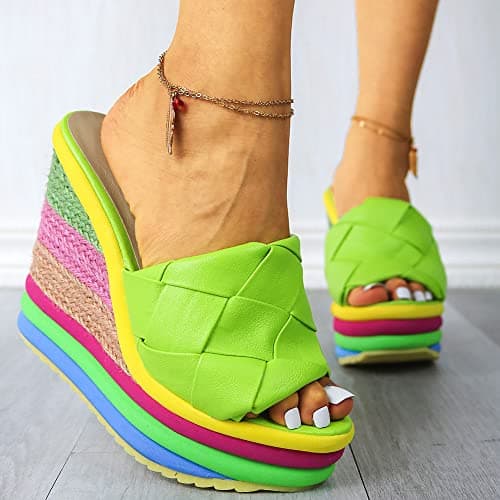 Colorful Espadrille Wedge Sandals for Women