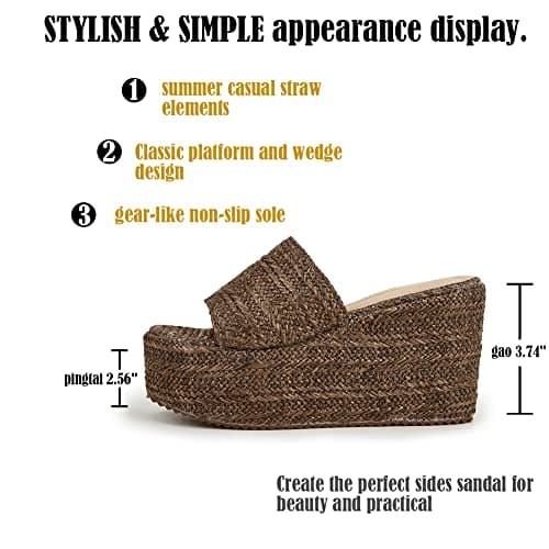 Women's Espadrille Wedge Platform Sandals