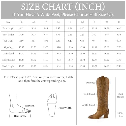 Women's Chunky Heel Western Boots