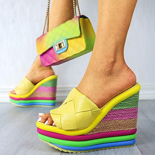 Colorful Espadrille Wedge Sandals for Women