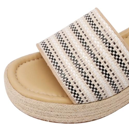Enttgo Women's Woven Platform Wedge Sandals