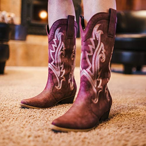HISEA Rollda Cowboy Boots for Women
