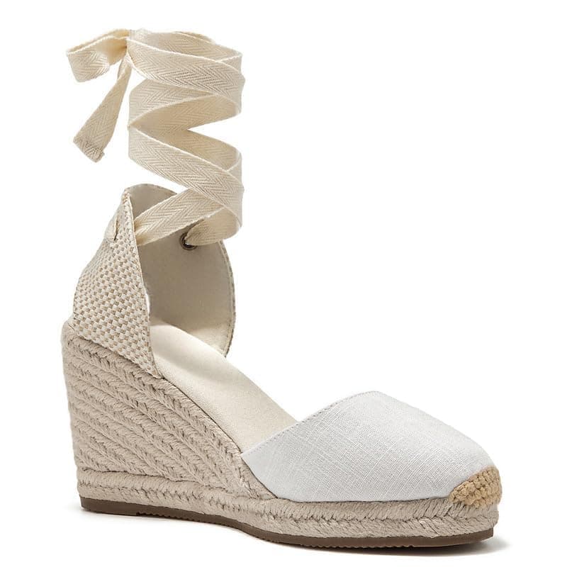 U-lite Womens Espadrille Wedge Sandals Ankle Strap Slingback