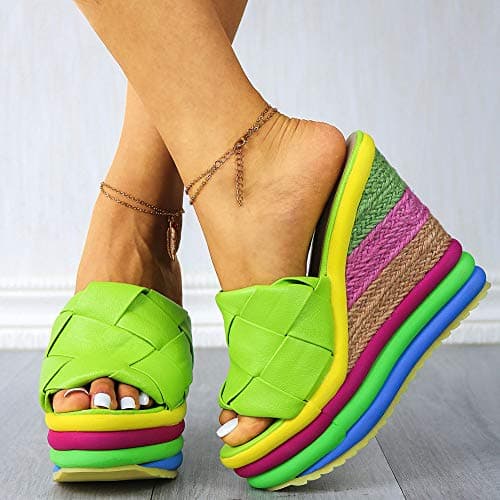 Colorful Espadrille Wedge Sandals for Women