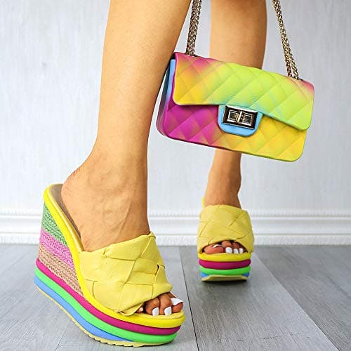 Colorful Espadrille Wedge Sandals for Women