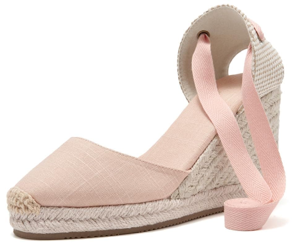 U-lite Womens Espadrille Wedge Sandals Ankle Strap Slingback