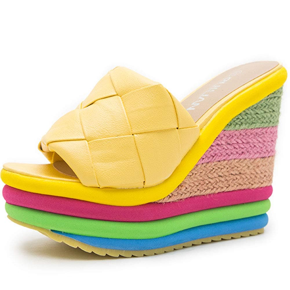 Colorful Espadrille Wedge Sandals for Women